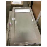 Porcelain shower base left drain.