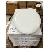White Elongated Plastic Toilet Seat