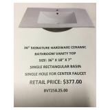 36in Ceramic Bathroom Vanity Top