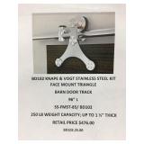 Face Mount Triangle Barn Door Track