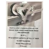 Top Mount Dual Wheel Barn Door Track