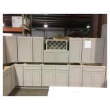 17 pc Stone Harbor Grey kitchen.