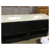 72 in Kraftmaid double vanity with top