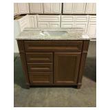 Kraftmaid 36 in bathroom vanity with top
