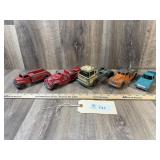 Qty 4 Cast Trucks; 3 Hubley,1 Tootsie Toy