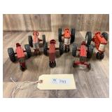 Qty. 6, Farmall Tractors, Metal, Varying Scales