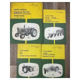 Qty 4 John Deere Manuals; 3020 Tractor, Rotary Cut