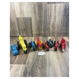 Qty. 8 Plastic Man-on-Tractors and Ohio Dump Bed T