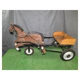 Wooden Pedal Horse and Sulky