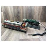 Qty 2; Tin Train Silver Mountain, Train Telephone
