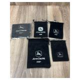 Qty 5; John Deere Ornaments, 2/2001, 2015, 1997 an