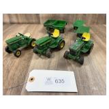 Qty. 7, John Deere Lawn Care Equipment, Metal-Plas