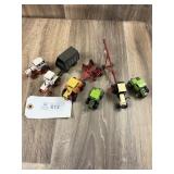 Qty. 9, Case IH Tractors and Implimetns, Metal-Pla