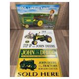Qty 2 Metal John Deere Signs