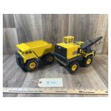 Tonka On-Road Crane and Tonka/Cat Dump Truck