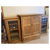 Oak Entertainment Center, Center 44'Wx24'Dx53T,