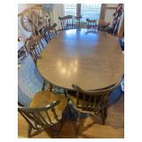 Kitchen Table 70'Lx48'Wx29.5'H w/2 leaves and 6