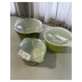 3 pc Pyrex Spring Blossom/Crazy Dazy Casserole Set