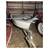 Sylvan 12' V Bottom Boat w/trailer and dolly