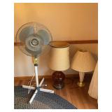 2 Lamps and Floor Fan