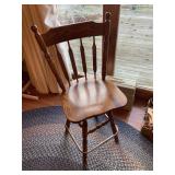 Oak Kitchen Stool Swivel Seat