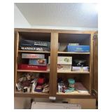 Cupboard Contents; Games, Playing Cards,Sewing Sup