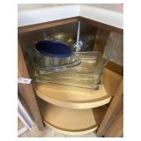 Lazy Susan Contents; Misc Serving trays, Glassware