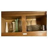 Cupboard Contents; Vases, Punch Bowl