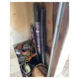 Corner Lot; Landscape Fabric, Hoses, Baskets, Tool