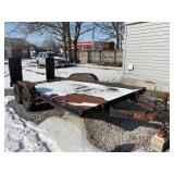 Car Hauler Trailer w/ Steel Deck and Ramps, 16 ft