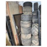 Stack (approx 30) Lawn and Garden Tires (NO rack)