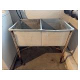 Double Galvanized Rinse Tubs