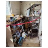 Corner Shelves and All Contents,Bolts and Misc Fas