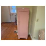 Tall Pink Cabinet,21wx13dx66h