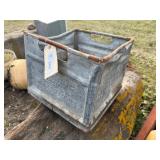 French Bauer Milk Crate, 'Protected By Pinkertons