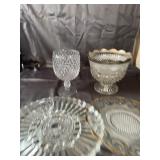 Vintage Pressed Glass Servingware