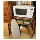 Microwave, Cart and Contents