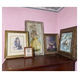 Framed Floral Still Life Paintings Group