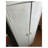 MCM Vintage White Metal Storage Cabinet