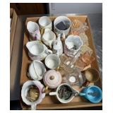 Box Lot Of Small China Creamers And Pitchers