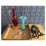 Art Glass Vases and Clock