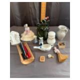 Assorted Small Ceramic Figures And Vases