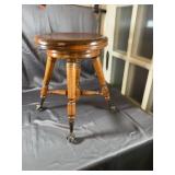 Adjustable Round Piano Stool With Claw Feet