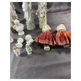 Assorted Small Bisque and Porcelain Figures