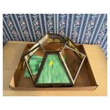 Antique Green Slag Glass Lampshade