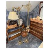 Ornate Cast Metal Bridge Floor Lamps