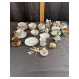 Assorted Small Porcelain Tea Cups And Saucers