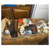 Floral Porcelain Serving Ware and Cutlery