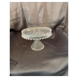 Vintage Pressed Glass Cake Stand