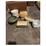 Cream Colored Ceramic Planter Assortment